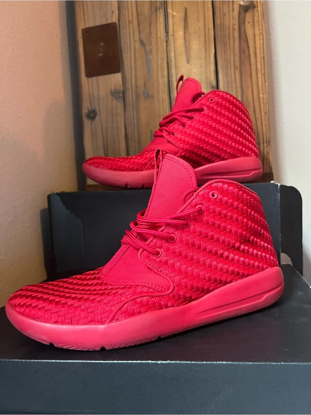 Jordan Kids Red High-Top Sneakers